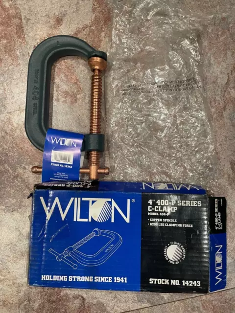 Wilton Stock No. 14243, Model 404-P, 400-P Series Clamp 6200 Lbs Copper Spindle