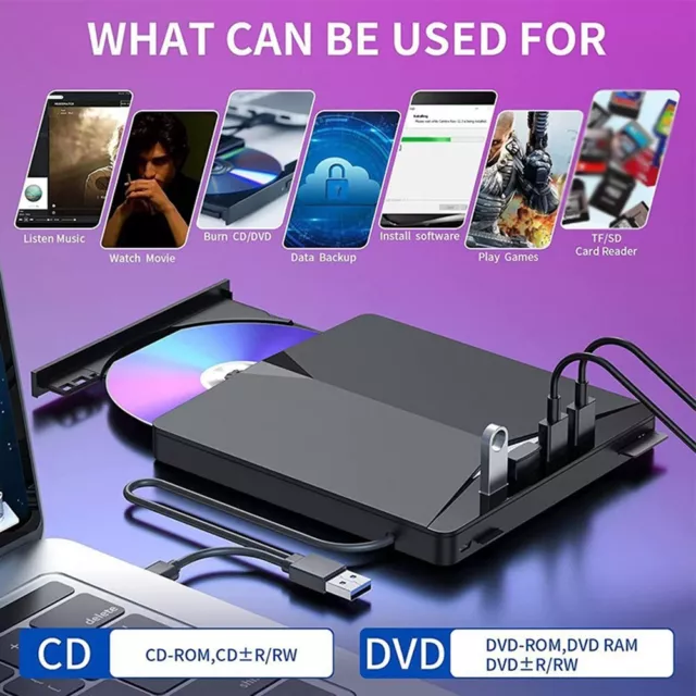 Efficiente unità CD DVD esterna USB 3 0 per trasferimento di informazioni senza soluzione di continuità