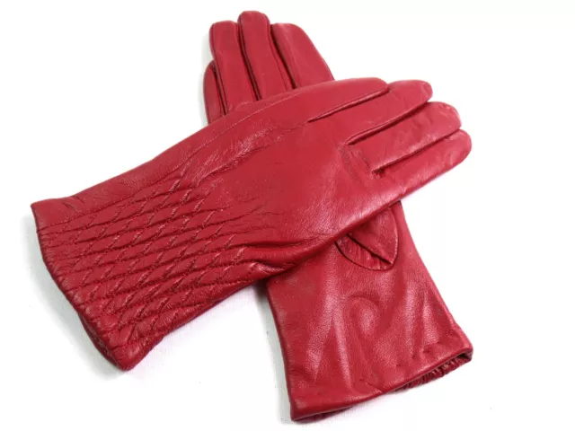 New Ladies Womens Premium Quality Genuine Soft Leather Gloves Fully Lined Warm