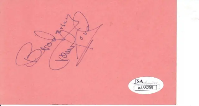 BRODERICK CRAWFORD d.1986 Signed 3x5 Index Card Actor/Beau Geste JSA AA68259