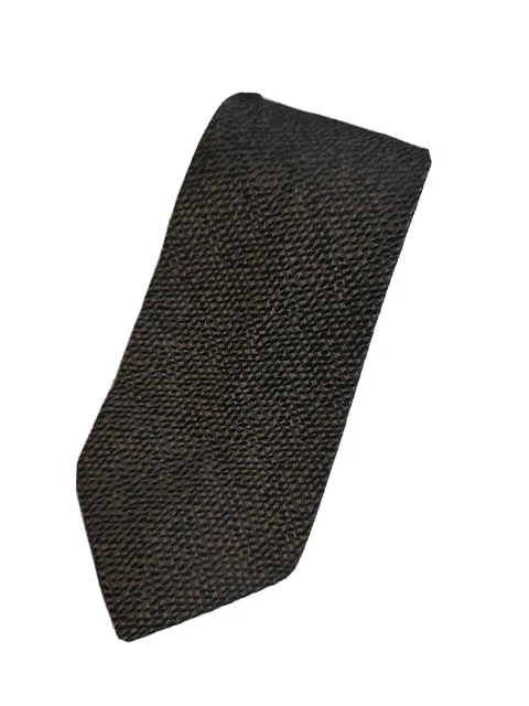 Cravate Cerruti 1881 - 100% Soie, Motif Pois Noir Et Marron - Style Classique Pour Homme