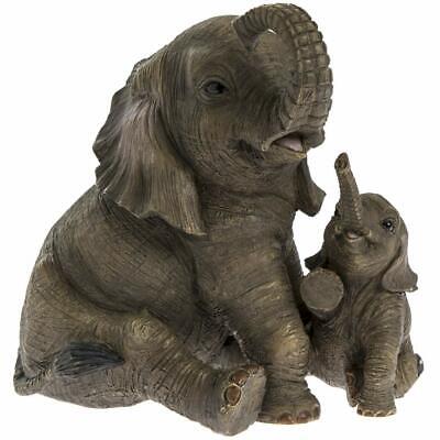 Lesser and Pavey elefante con il bambino al polpaccio Jungle ornamentale in resina figura Scatola Regalo