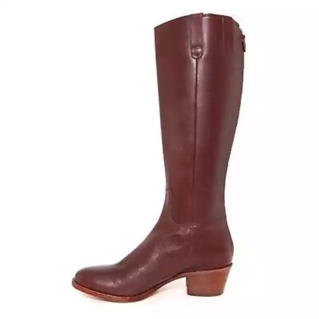 Cole Haan Wesley Leather Tall Boot Chestnut Women's Size 8.5 B