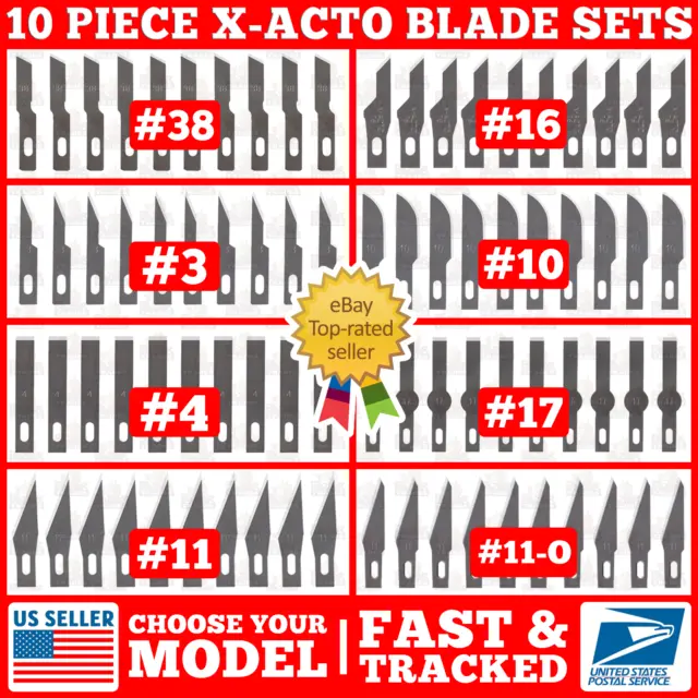 10PC Hobby Exacto Knife X-Acto Blades Xacto Craft Tool #3 #4 #10 #11 #16 #17 #38