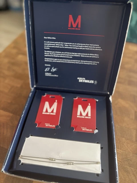 2 MILLION MILER Delta Diamond Medallion Luggage Tag - Metal