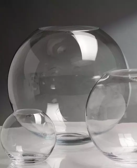 Glass X Large 30 cm x 20 cm fishbowl round 10L/18 Pints Vase Terrarium planter