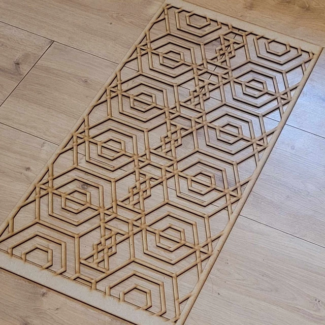 ART DECO HEXAGON Decorative Screen Radiator Cabinet Panel 2FTx4FT 3mm ...