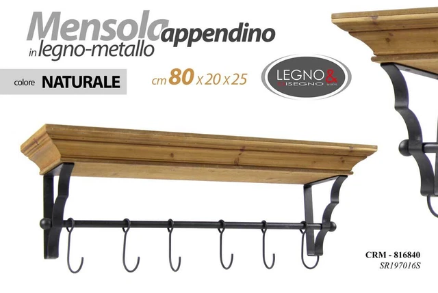 1 appendino da parete classic disco fissaggio a muro bianco