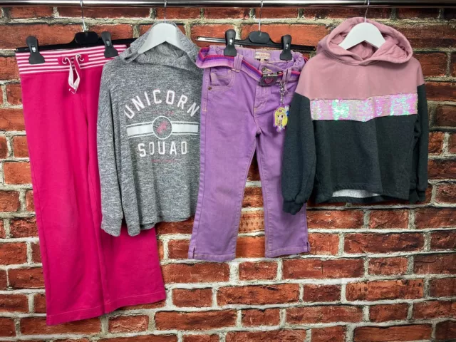 Girls Bundle Age 6-7 M&S Matalan John Lewis Sequin Jumpers Jeans Joggers 122Cm