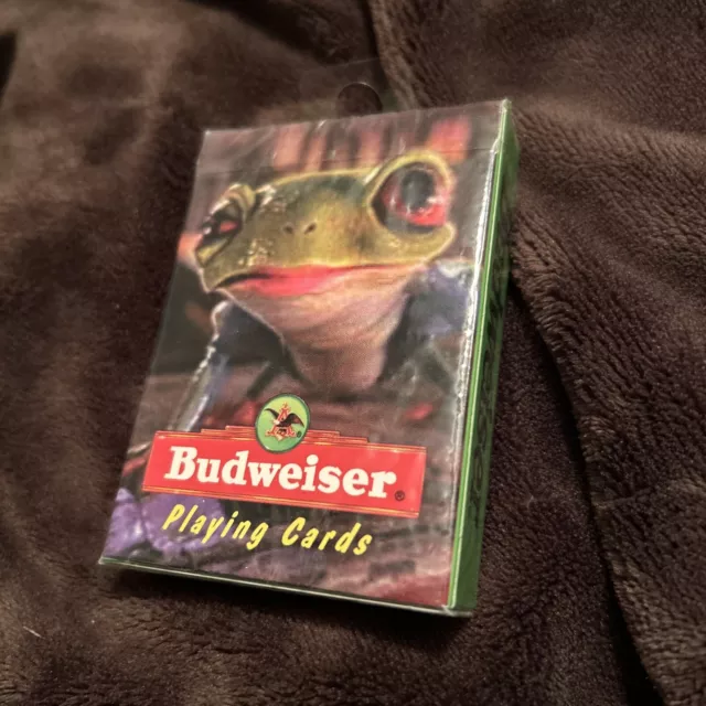 Vintage 1996 Anheuser-Busch Budweiser Frog Playing Cards Sealed Made in USA #383