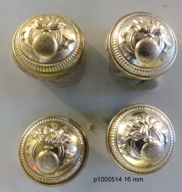 lot de 4 BOUTONS Anciens couleur argent : Officier des DOUANES 16 mm