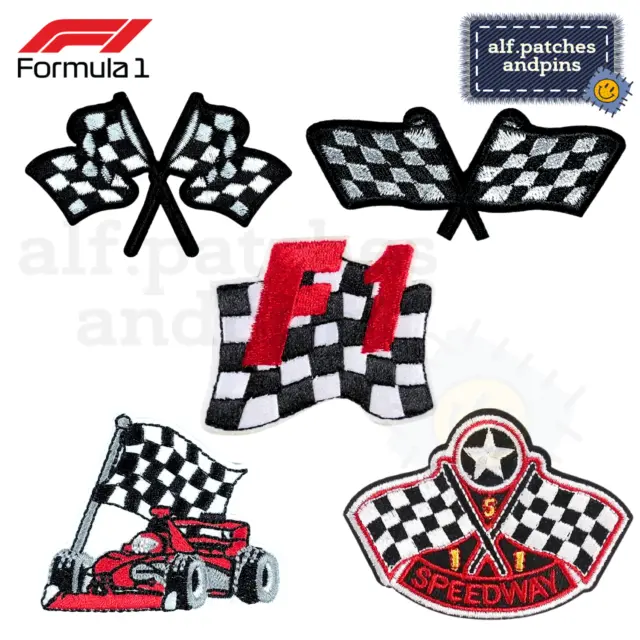 Formel 1 Formula Racing Rennen Renn Auto Bastel Patch Bügelbild Aufnäher Flicken