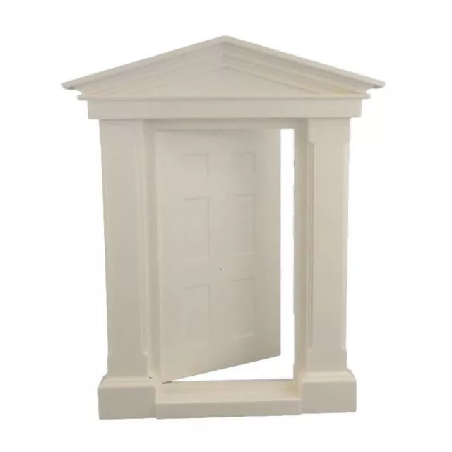 Dollhouse White Plastic Georgian Front External Door 1:12 Scale DIY Builders