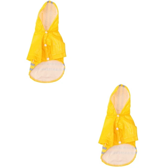 Set 2 Regenmantel Für Hunde Haustierkleidung Welpen-Regenmantel Mit Kapuze
