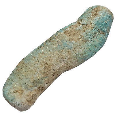 Authentic Ancient Egyptian Ushabti Amulet Faience Clay Mummy - Ca. 1750-250 BCE