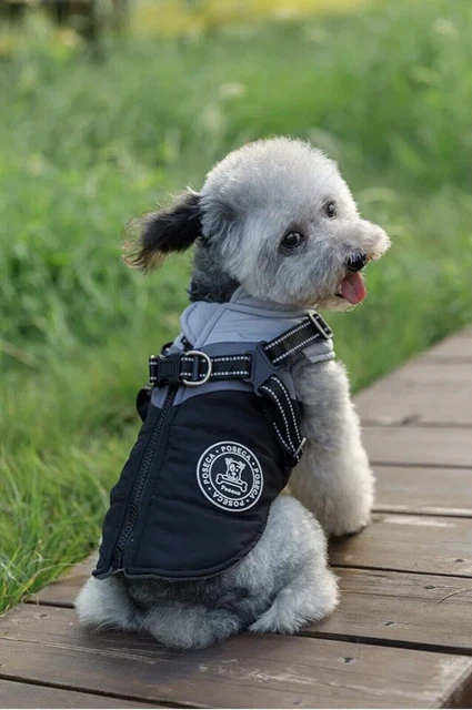 Poseca Small Dog Harness Puppy Jacket Vest Reflective Waterproof - Size Small