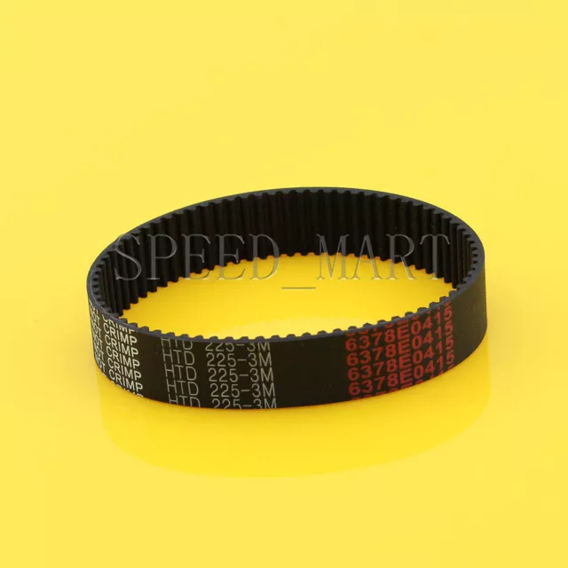 225-3M HTD 3mm Timing Belt 75 Tooth Cogged Rubber Geared 15mm Wide CNC Drives