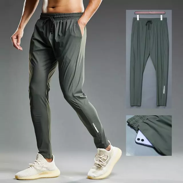 Pantalones Deportivos Largos Para Hombres Chándal De Correr Culturismo Moda Gimnasio