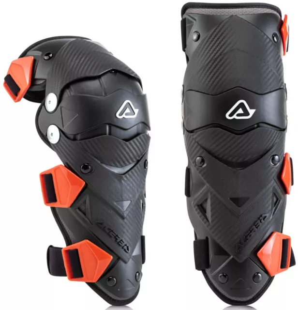 Acerbis Impact Evo Junior Hinged Knee Guards Youth Kids Shin Motocross Mx Cheap