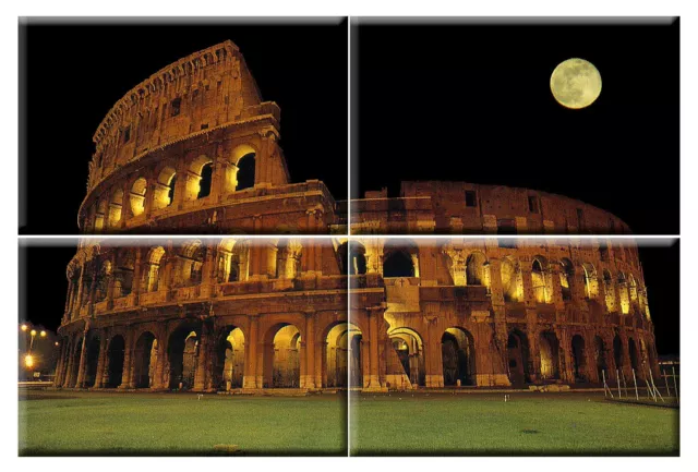 COLOSSEO - ROMA - Puzzle / Quadro 4 Magneti - Italia Souvenir  16x11cm