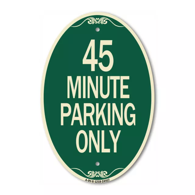 SignMission Designer Series Sign - 45 Minute Parking 12" x 18" Aluminum Sign