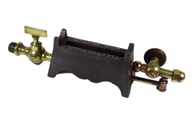 Brass  Iron Gas Burner Stove Pelleray Made In France Paris Bruxelles Art Deco