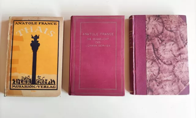 3 erstausgabe Bücher von Anatole France (1910/1919)