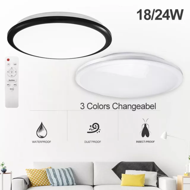 White LED Ceiling Down Light Round 18W~24W Ultra-THIN 4CM Oyster Modern Lamp AU