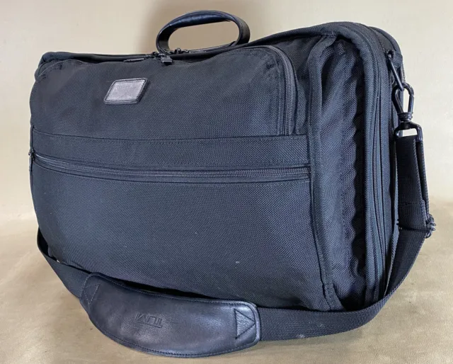 Vintage Tumi USA Black Ballistic Nylon 21” Carry On Weekender Garment Bag 279D3 2