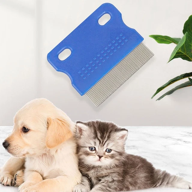 Dog Pet Fur Removal Brush Hair Shedding Comb Flea Rakes Nit Lice Eggs  Removal
