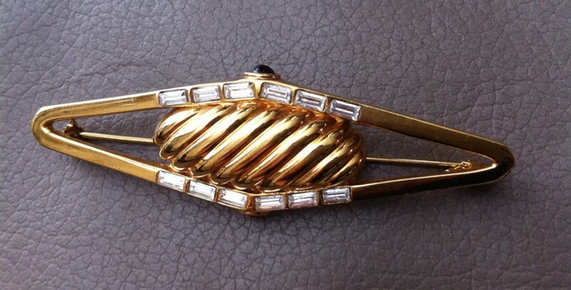 Broche Vintage Signée Jean-Louis Scherrer Paris - Bijou De Couture Très Chic - Occasion