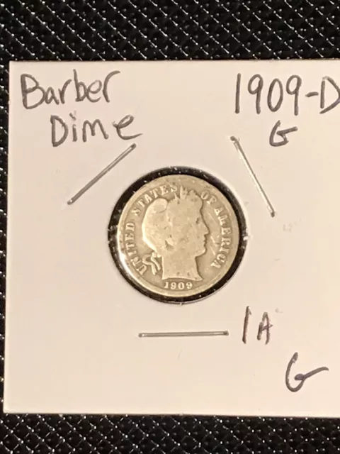 1909-D Barber Dime