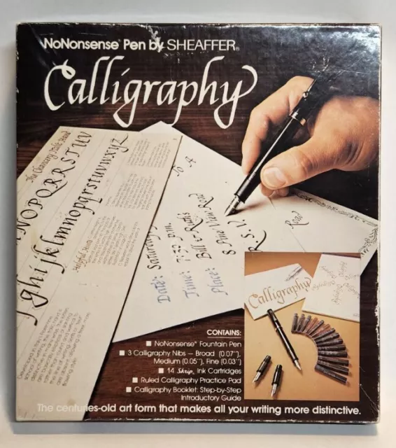 VTG Speedball Calligraphy Pen Set w/ Illustrated Chart Instruction Booklet