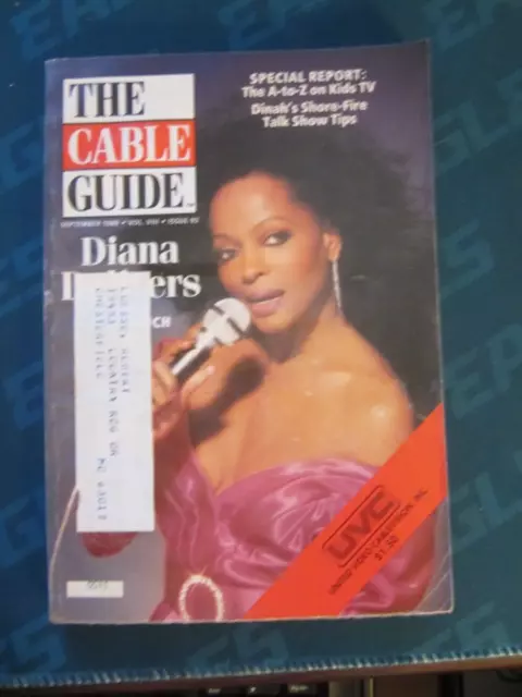 The Cable Guide Magazine Regional TV Guide September 1989 Diana Ross