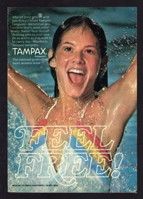 1974 PRINT AD - Tampax tampons Sexy Girl bikini swimsuit sailing Old  Advertising $6.99 - PicClick