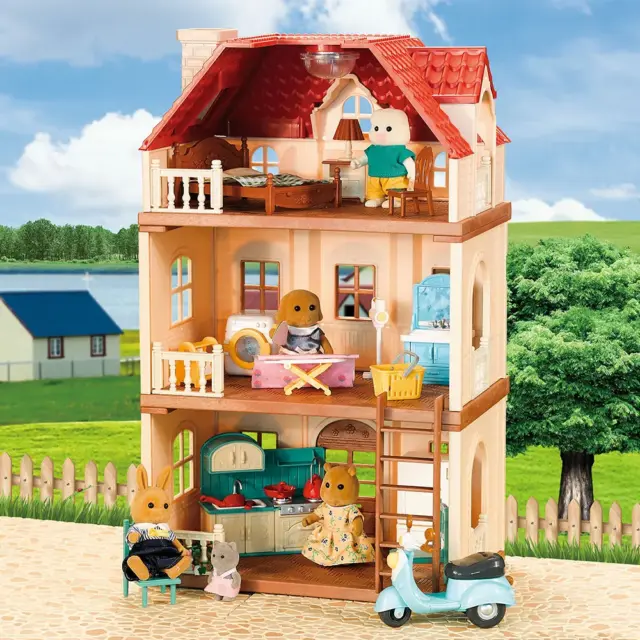 Forest Family Dollhouse Villa Rooms House Parts 1/12 Scale Doll Toys Accessories