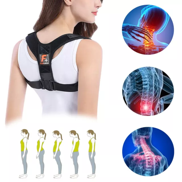 F+ Posture Corrector Back Support Lumbar Shoulder Strap Body Brace Wellness Belt 3