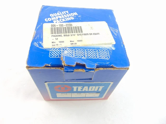 Teadit 006-100-2100 Style 2007 3/16  Compression Packing