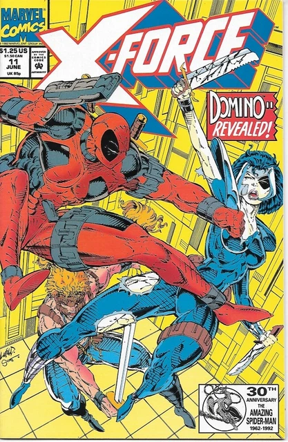 X-Force Comic Book #11 Deadpool & Domino Marvel Comics 1992 NEAR MINT NEW UNREAD