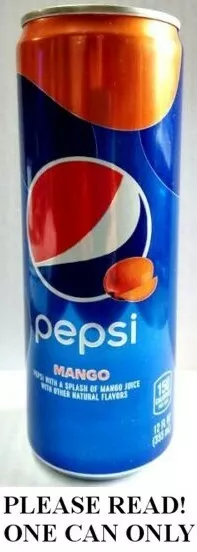 Pepsi Mango Limitierte Auflage Ungeöffnet Leere Premium Hoch 355ml Can USA (2019