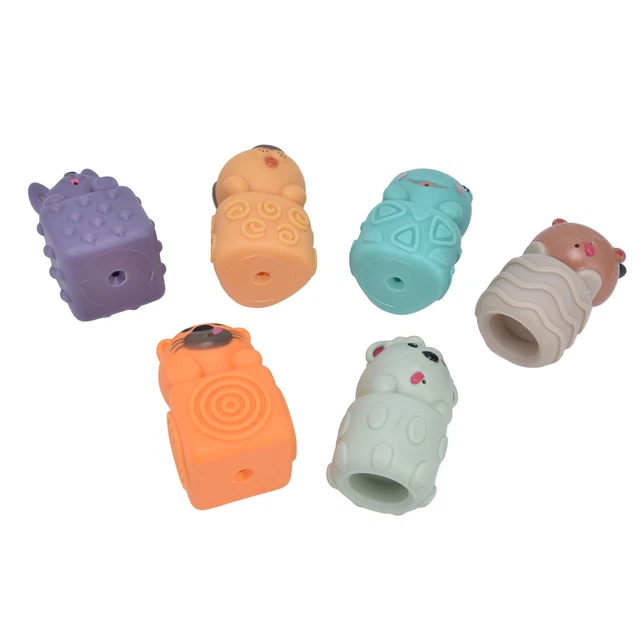 Squeezing Soft Blocks Toys Comfortable Baby Stacking Teething Toy PVC Teeth Xmas