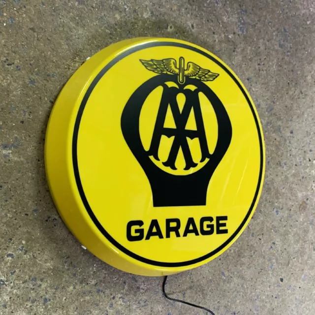 Aa Garage Led Wall Light Sign Logo Old Vintage Automobilia Car Auto Petroliana