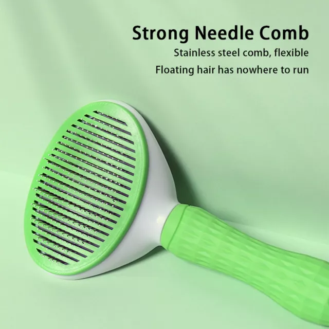 Pet Hair Remover Dog Cat Comb Grooming Massage Deshedding Self Cleaning Brush 8
