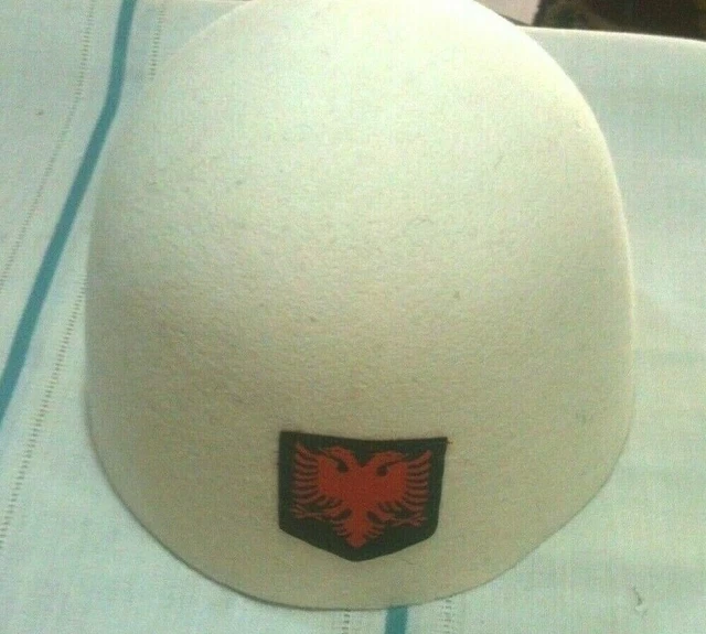 ALBANIA TRADITIONAL WOOL HAT FOLK QELESHE PLIS HANDMADE WOOL EAGLE - Foto 6
