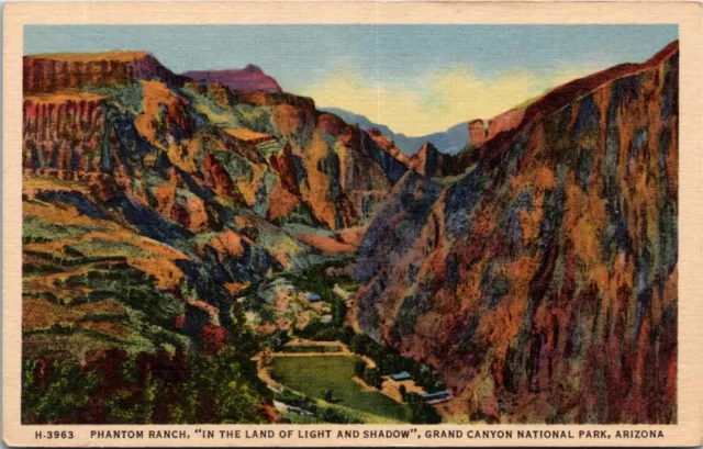 Fred Harvey Postcard AZ Phantom Ranch Grand Canyon National Park 1940s S112