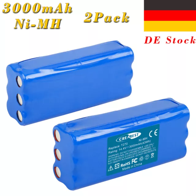 2x3000mAh 14.4V Ni-MH Akku Für Dirt Devil 0606004 M607 M612 Sichler NC5755-944