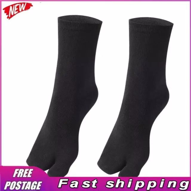 5pcs Unisex Clog Socks Washable Toe Separation Socks for Everyday Wear (Black)