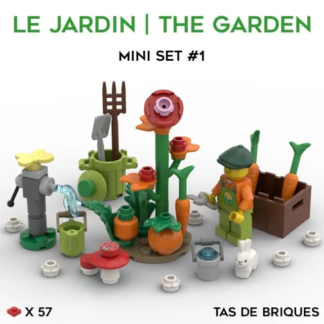 LEGO Jardin Garden (Minifigure, plante, fleurs, animaux, accessoires)
