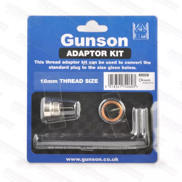 Gunson Colortune and Compression Tester 14mm to 18mm Adaptor Kit Washer Hex Key