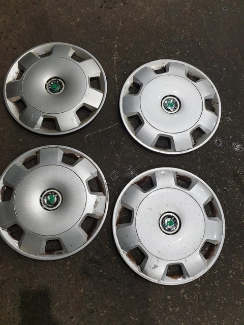 Skoda Set of 15" Wheel Trims, Hub Caps, Covers genuine